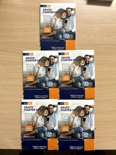 Aldi talk starter set 5x10 - 5,
