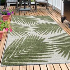 Outdoor Teppich Grün Floral