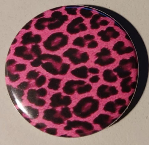 Leopardenmuster pink button - 1x,