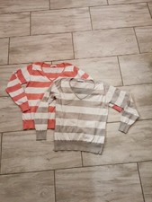 2 Strickpullover Von Yessica By C&A Gr. L  Lachs, Weiß, Grau Gestreift