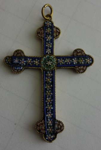 Altes kreuz anhänger murano - anhänger,