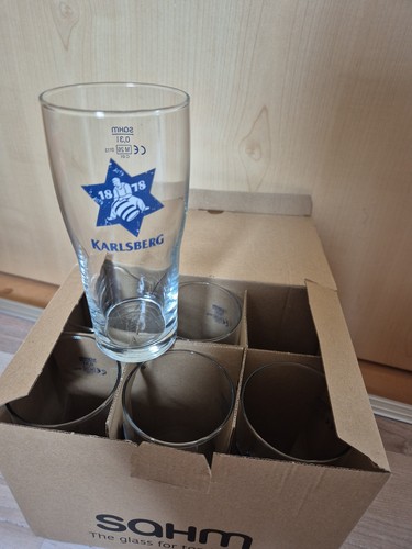 Neu karlsberg bier glas - 6x,