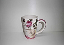 Tasse von Jameson & Tailor weiß mit bunten Rosen 13 cm hoch - gebraucht