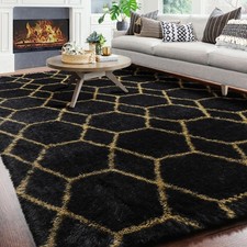 Flauschige Teppiche Hochflor Shaggy Teppich Langflor Wohnzimmer Pflegeleicht DHL