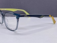 Police Brille Damen Blau Grau Transparent Blumen Quadratisch Savage