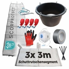 Schuttrutsche Bauschuttrutsche 9 m flexibel mit Einfülltrichter und Zubehör