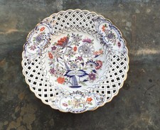 MEISSEN Durchbruchschale ZWIEBELMUSTER  ROYAL bunt d 23,5cm