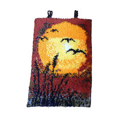 Vintage Wandteppich 70er Jahre Pop Art Op Art Wandbehang handgeknüpft