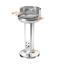 Edelstahl-Säulengrill rund