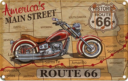 Blechschild 20x30 motorrad - cm,