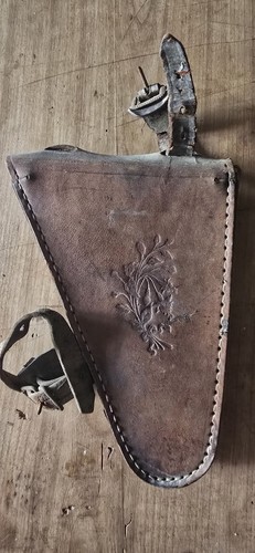 Alte fahrradtasche leder - alte,
