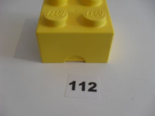 Lego Storage Brick Box 2x2 gelb nicht stapelbar #112