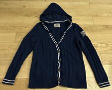 Damen Sweatshirtjacke mit Kapuze SOCCX Gr.XL-XXL Blau  Strickjacke 50% Wolle 03