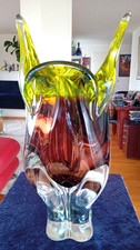 Große schwere glas vase - glas,
