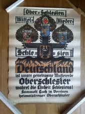 Altes Plakat: Deutschland ist unsre gemeinsame Muttererde Oberschlesier - 1920