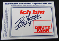 Werbe-Aufkleber Deutz Fahr Ich