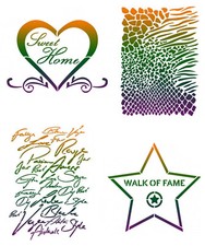 Schablone Schrift Hintergrund