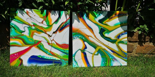 Acrylbild abstrakte kunst - acrylbild,