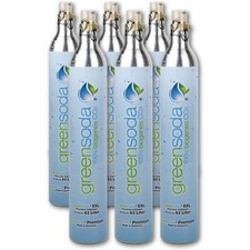 Gasflaschen greensoda CO2 Zylinder 6x 450 g gefüllt Kohlensäure Getränkesprudler