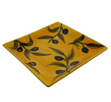Quadratischer Teller / Serviergeschirr Tapas 22 cm x 22 cm spanische Handarbeit Keramik Keramik