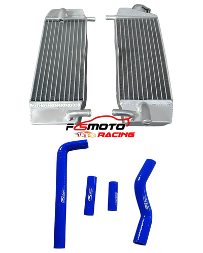 Aluminum radiator blue hose - aluminum, radiator+blue