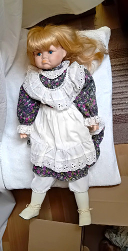 Porzellanpuppe mädchen blond - porzellanpuppe,