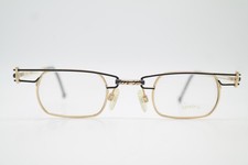 Vintage Brille MaximA 395 Gold Schwarz Grau Eckig Brillengestell eyeglasses