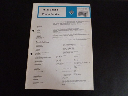 Original telefunken phono - original,