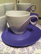 Tupperware  Moments  Tasse + Unterteller  in lila blau 6x vorhanden