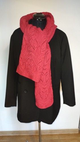 Strickschal schal rot aus - strickschal,