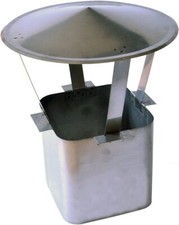 Kaminabdeckung / Schornsteinabdeckung mit abgerundeten Ecken für z.B. Tona/Plewa