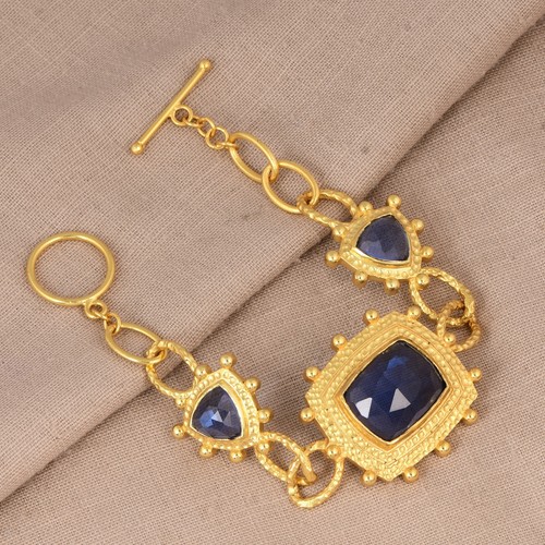 Gelbgold gliederarmband mit - gelbgold,