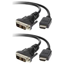 2x Belkin 3m HDMI auf DVI 18+1 Digital Kabel FULL HD 1080p PC Monitor TV Adapter