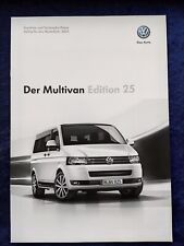 VW Bus T5 Multivan Edition 25 Preisliste 10.2014
