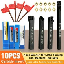 4pcs SCLCR/L Drehmeißel Bohrstange 12mm mit 10x CCMT09T304 Wendeplatten DE