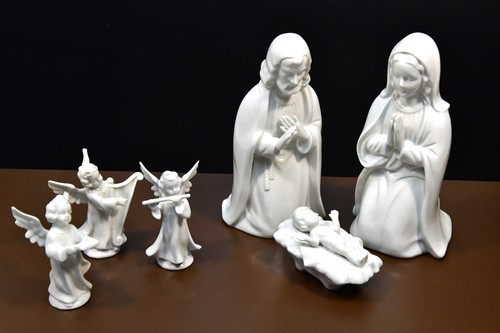 Porzellan weihnachtskrippe - porzellan,