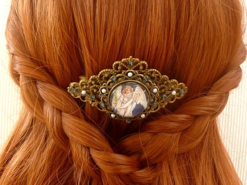 Weihnachtliche haarspange mit - haarspange,
