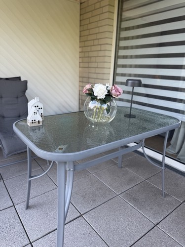 Gartentisch rechteckig grau