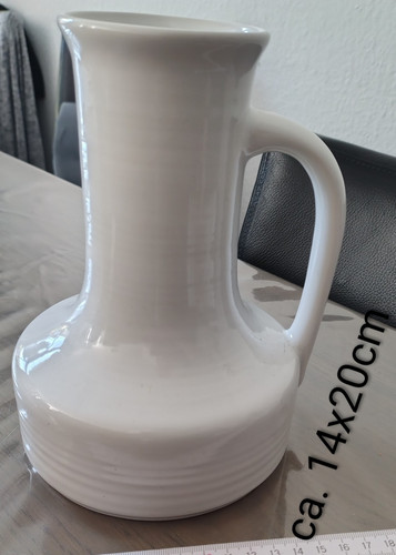 Weißer keramik krug glänzend - weißer,