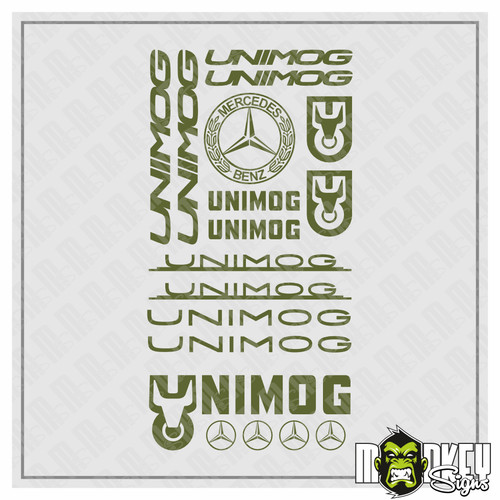 Unimog aufkleber set - unimog,