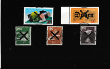 Bund Andreaskreuz Mi.1039,1134,1136,1137,1187mit Randstempel ,Gummi
