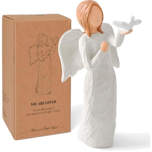 Engelsfigur mit taube - engelsfigur,