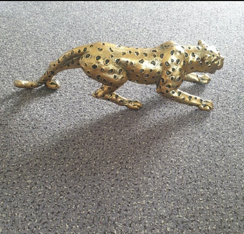 Leopard skulptur dekorative - leopard;,