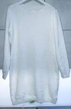 Tolles weißes flauschiges Warmes Strick Bodycon Kleid Gr. L 42/44 eventuelle 46