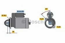 BOSCH 0 986 014 840 Starter Anlasser 1,4kW für BMW 3 Cabrio (E30) Z1 Roadster