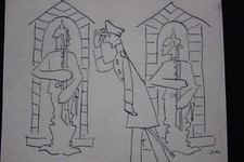 TUSCHEZEICHNUNG AUF PAPIER