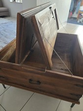 Echtholz Tisch Wohnzimmer Couch Tisch Truhe