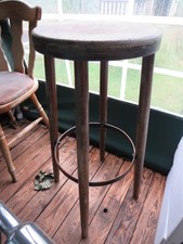 Barhocker Barstuhl Tresenhocker Holz alt 79 cm hoch