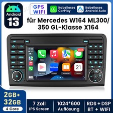 7"Android 13 Autoradio GPS SAT Navi Carplay DAB DVR For Mercedes ML/GL W164 X164