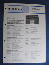 Telefunken  Bajazzo CR 7000 stereo  Service-Information*